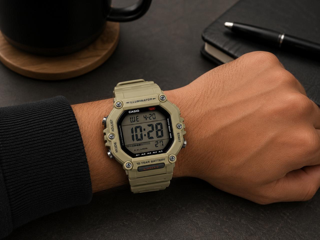 Casio Original AE-1500WH — Reloj digital (lateral)