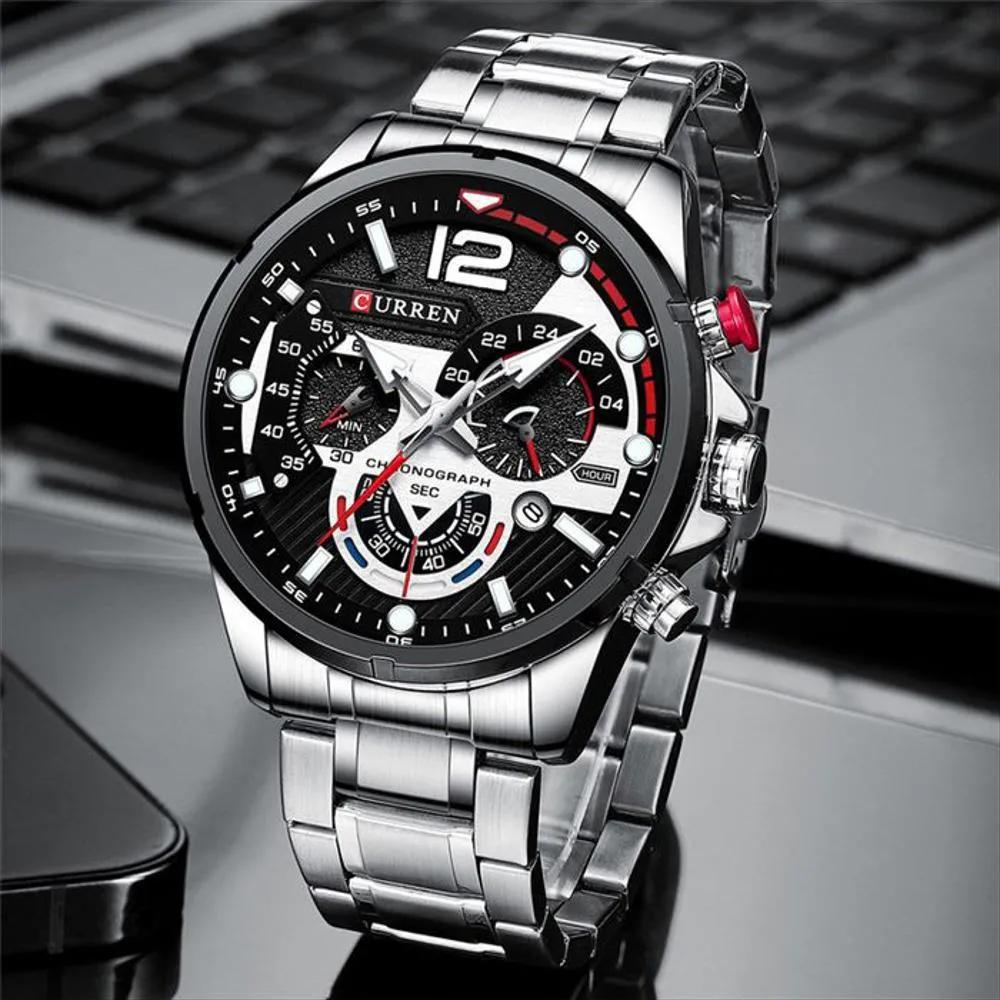 Curren Original Caballero Acero — Reloj analógico (frontal)