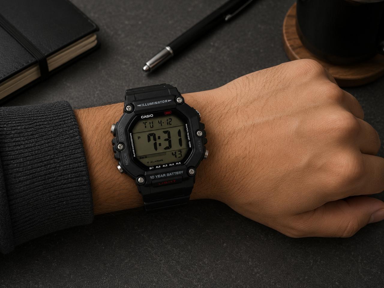 Casio Original AE-1500WH — Reloj digital (detalle)