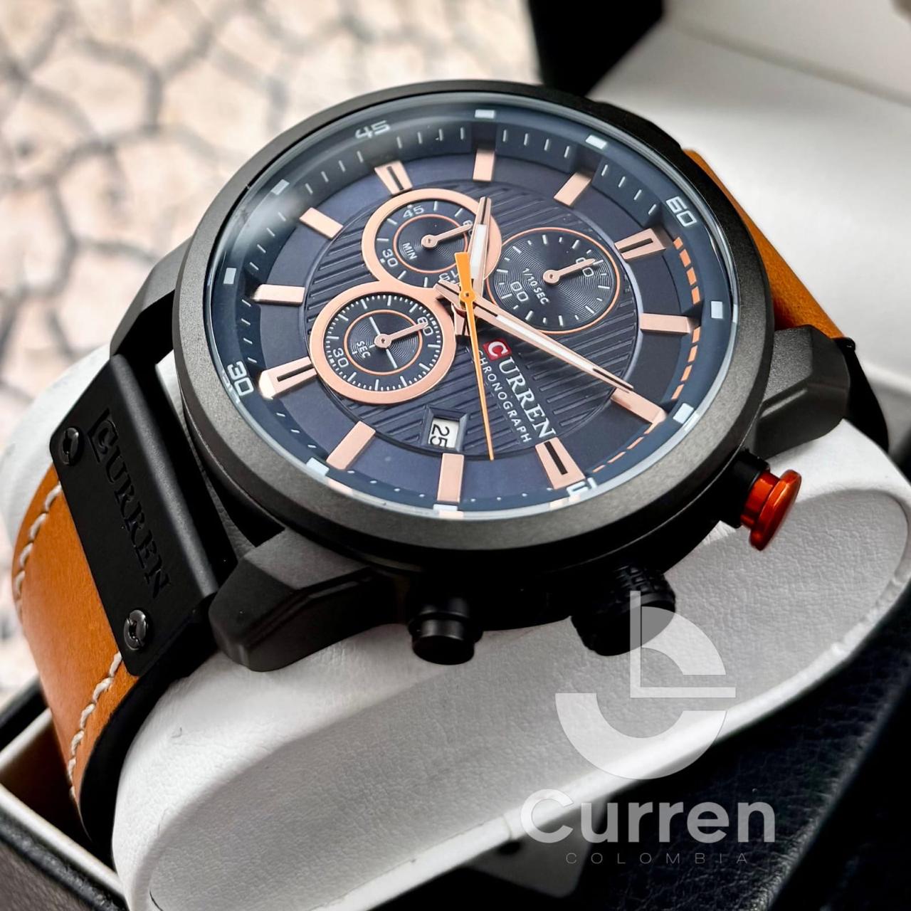 Nueva Colección Curren Cuero — Reloj cuero (detalle)