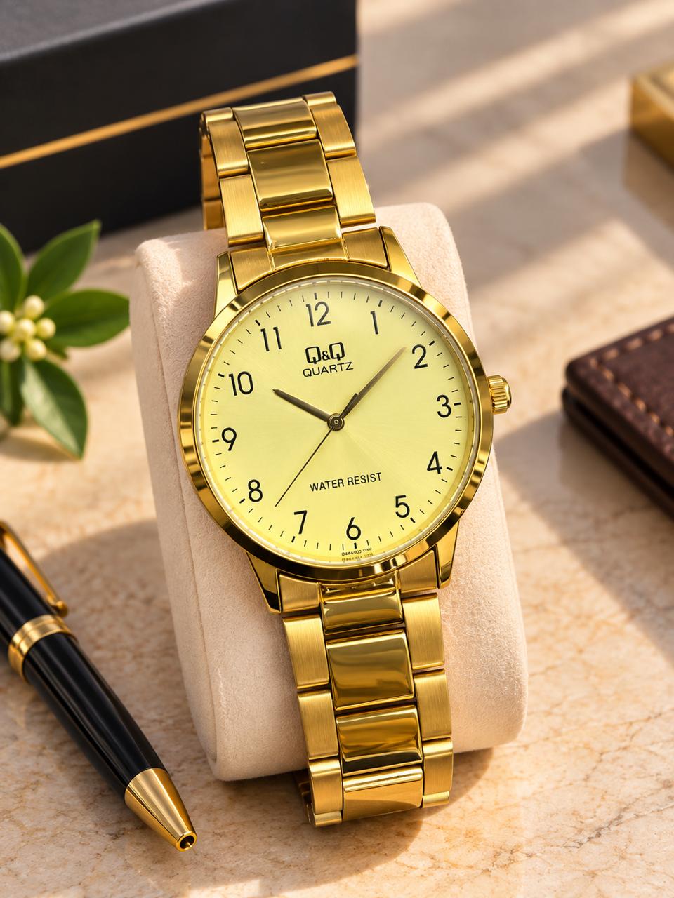 QYQ Pulso Metálico Estilo Clásico — Reloj analógico clásico (frontal)