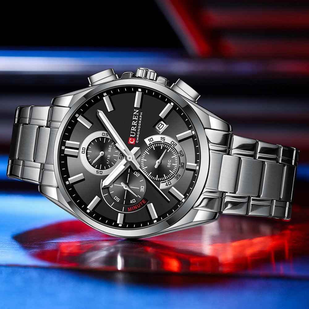 Curren Original Caballero Acero — Reloj analógico (detalle)